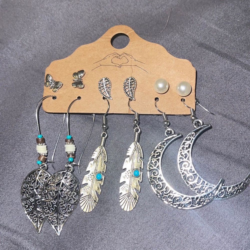 Earrings 6 pairs
